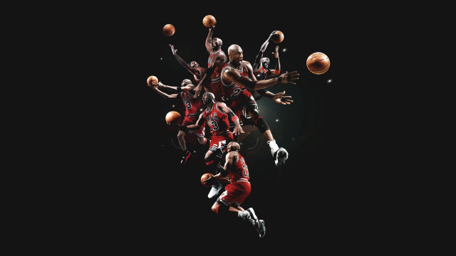 Basketball players air hands feet free wallpaper - medium preview image