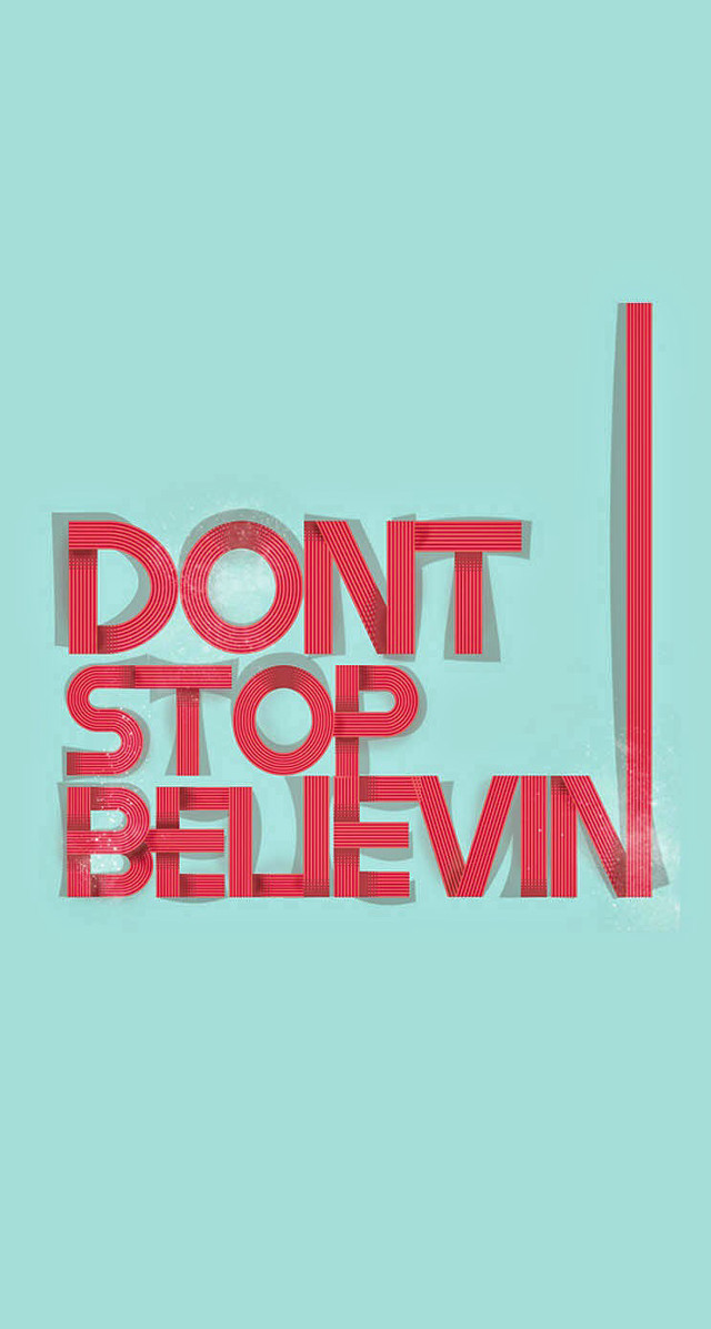 Dont stop believin red white free wallpaper - medium preview image