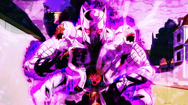 Purple suit menacing glowing eyes free wallpaper - medium preview image