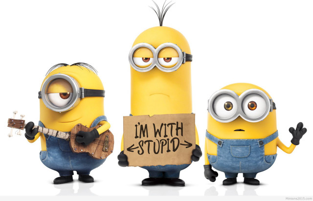 Minions holding sign im with #2 free wallpaper - medium preview image