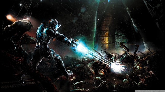 Sci fi alien aurora battle free wallpaper - medium preview image