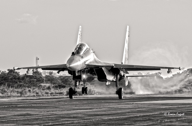 Jet plane taking off smoke free wallpaper - medium preview image
