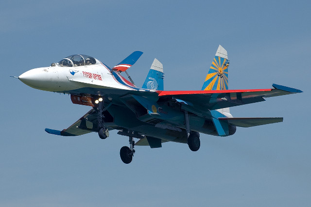 Fighter jet flying blue sky #3 free wallpaper - medium preview image