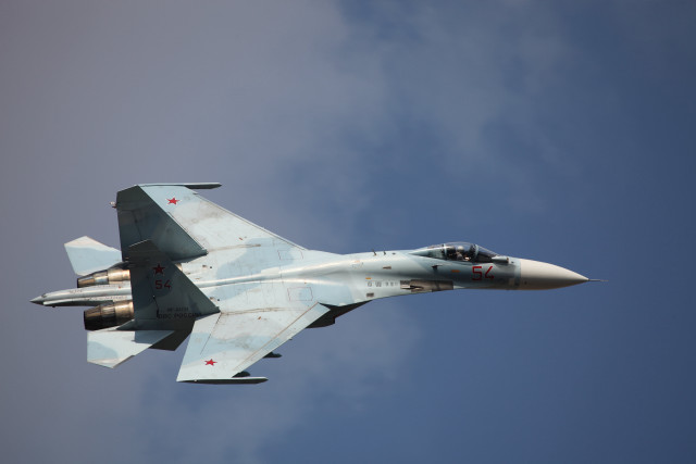 Fighter jet blue sky clouds #21 free wallpaper - medium preview image