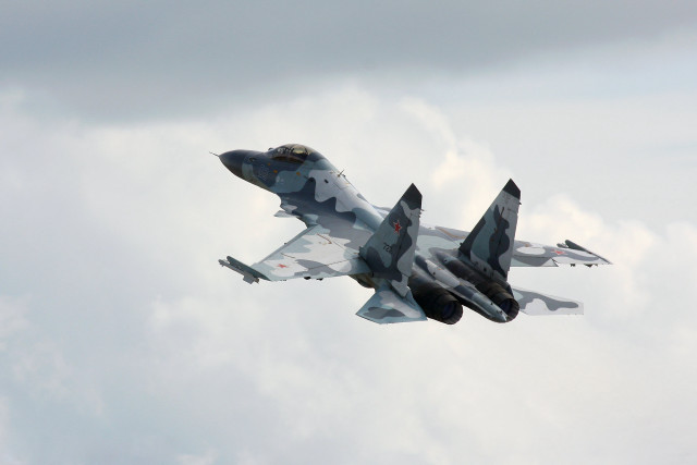 Fighter jet cloudy sky propeller #9 free wallpaper - medium preview image