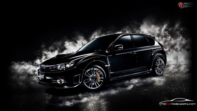 Black car smoke hood galaxy free wallpaper - medium preview image