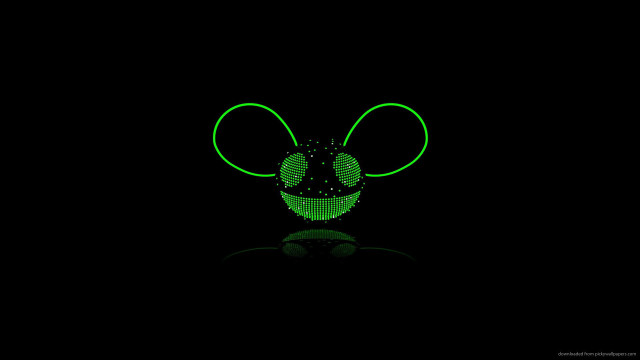 Green mouse black background green free wallpaper - medium preview image