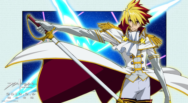 Man white gold outfit sword free wallpaper - medium preview image