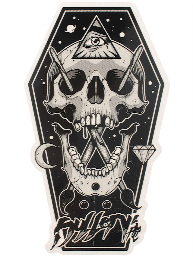 Skull triangle third eye sticker free wallpaper - medium preview image