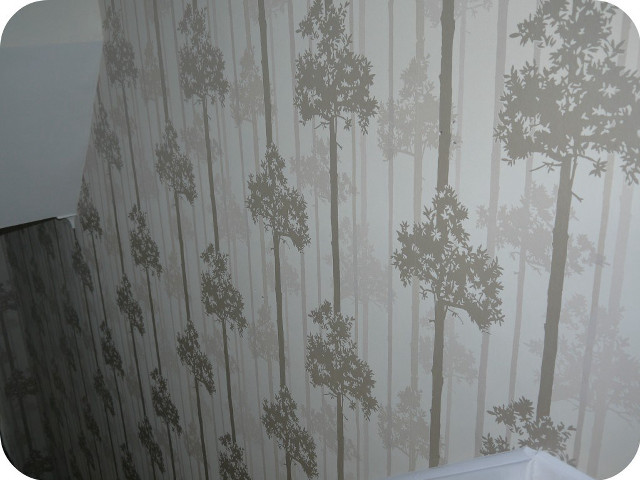 Bathroom toilet wallpaper trees corner free wallpaper - medium preview image