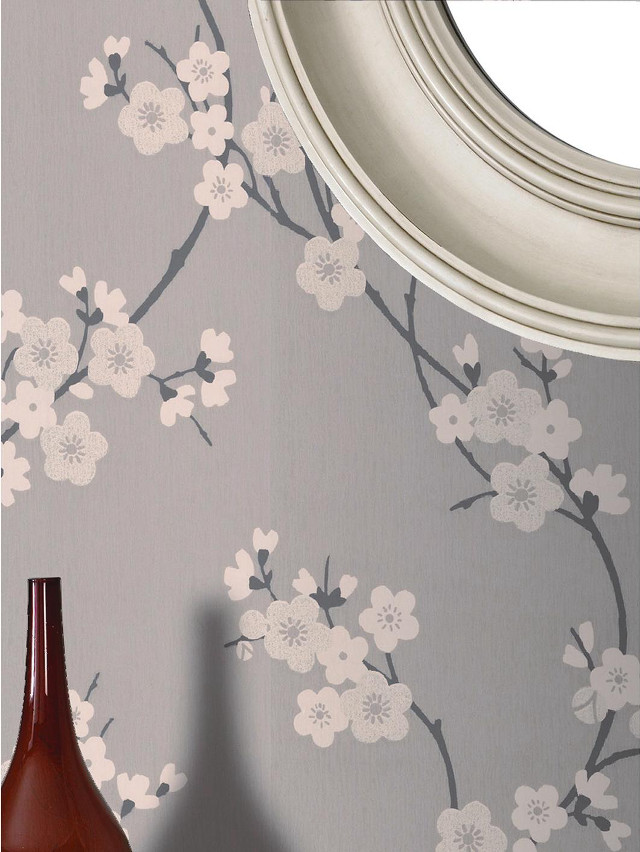 Vase wall flower pattern mirror free wallpaper - medium preview image