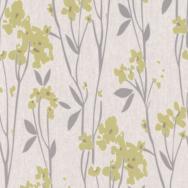 Floral pattern green gray wallpaper free wallpaper - medium preview image