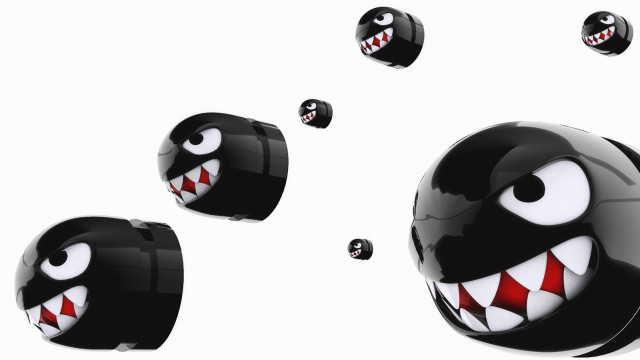 Balls with mouths and teeth free wallpaper - medium preview image