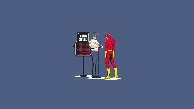 Man red suit clock sign free wallpaper - medium preview image