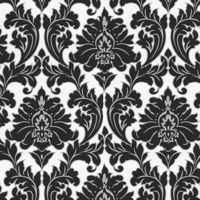 Black white floral wallpaper design #3 free wallpaper - medium preview image