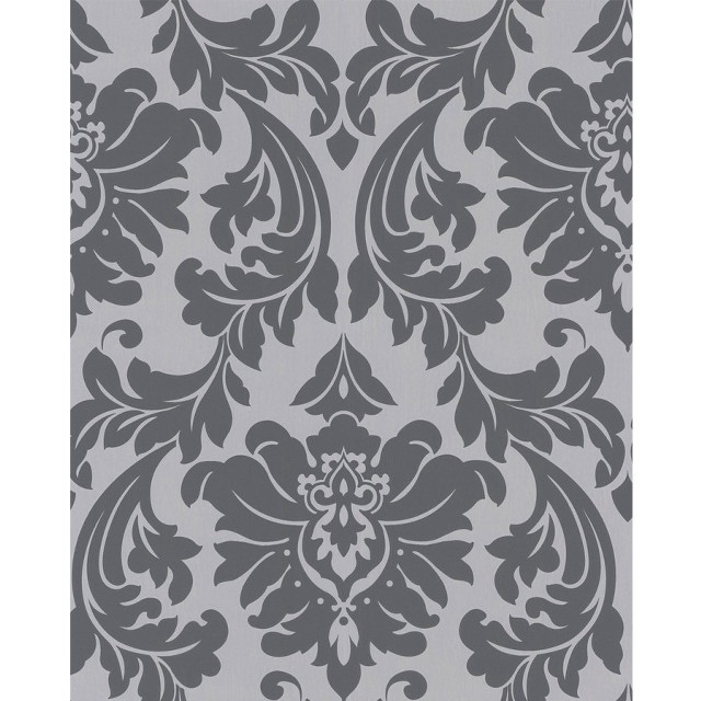Gray white flower pattern wallpaper free wallpaper - medium preview image