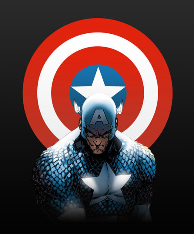 Captain america star chest shield free wallpaper - medium preview image
