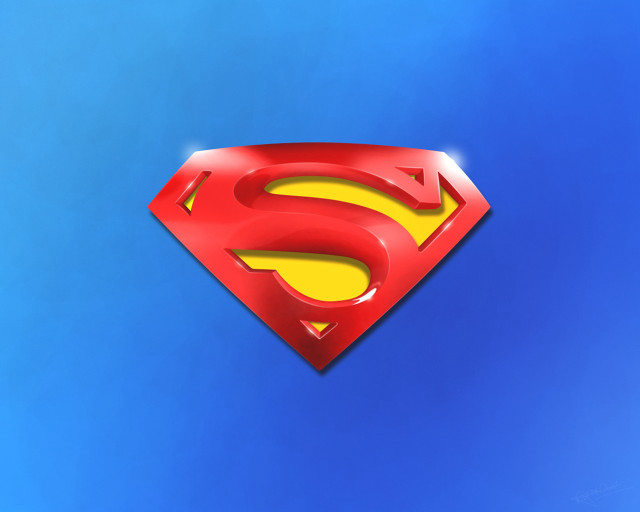 Superman logo blue background yellow #5 free wallpaper - medium preview image