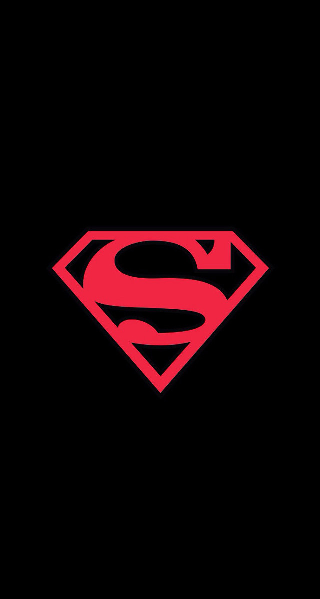 Superman logo black background red #2 free wallpaper - medium preview image