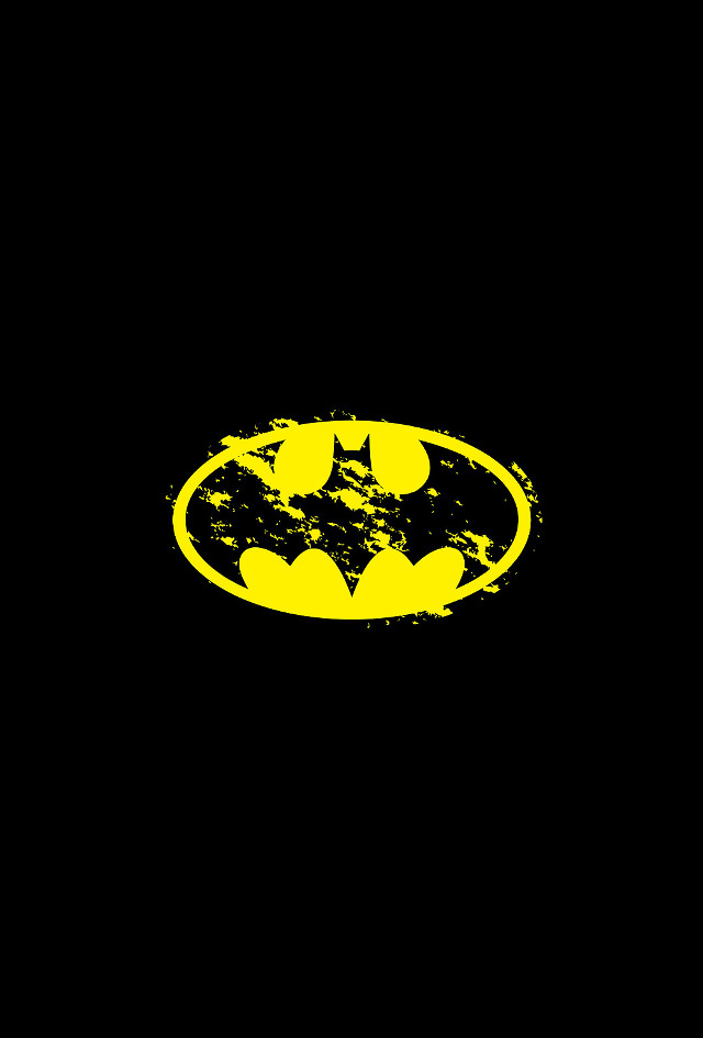 Batman symbol yellow splatter black free wallpaper - medium preview image