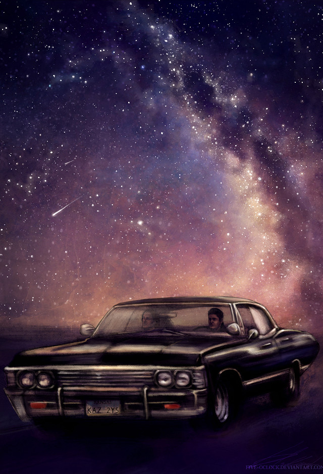 Car galaxy sky stars man free wallpaper - medium preview image