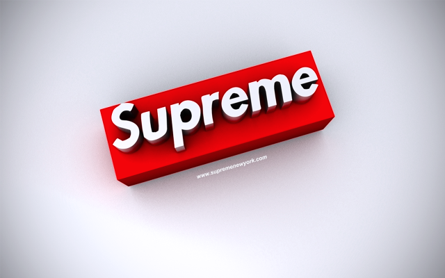 Red supreme sign 3d render free wallpaper - medium preview image