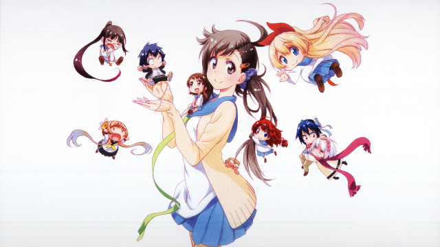 Anime woman long hair characters free wallpaper - medium preview image
