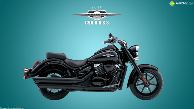 Black motorcycle blue background words free wallpaper - medium preview image