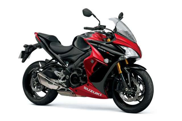 Red black motorcycle parked white free wallpaper - medium preview image