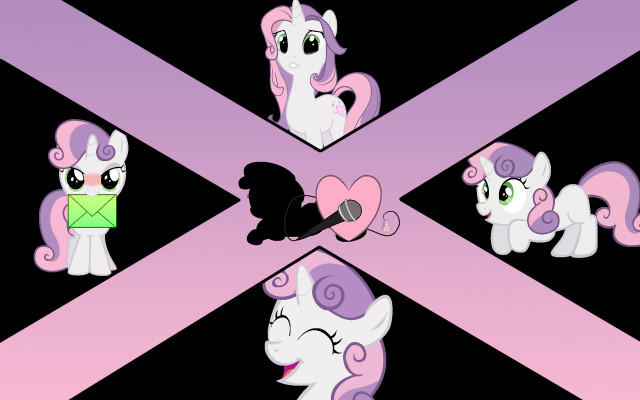 Pinkie ponies pink ribbon green free wallpaper - medium preview image