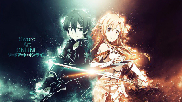 Anime characters swords fire smoke #2 free wallpaper - medium preview image