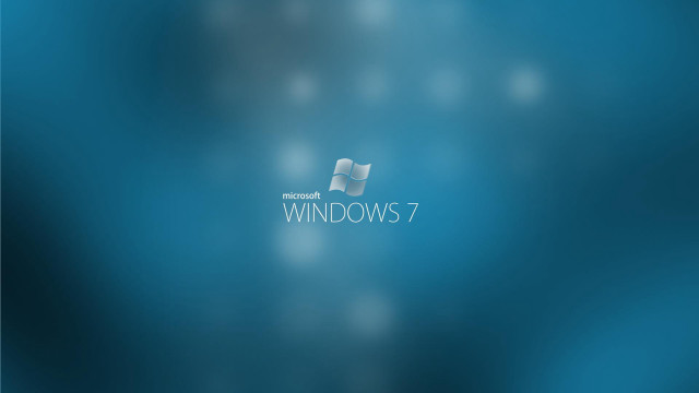 Blue windows7 logo blurry background free wallpaper - medium preview image