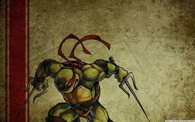 Teenage mutant sword holding drawing free wallpaper - medium preview image