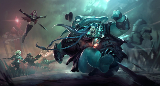 Dark fantasy octopus demon battle free wallpaper - medium preview image