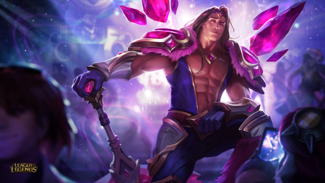 Man sword purple outfit dark free wallpaper - medium preview image