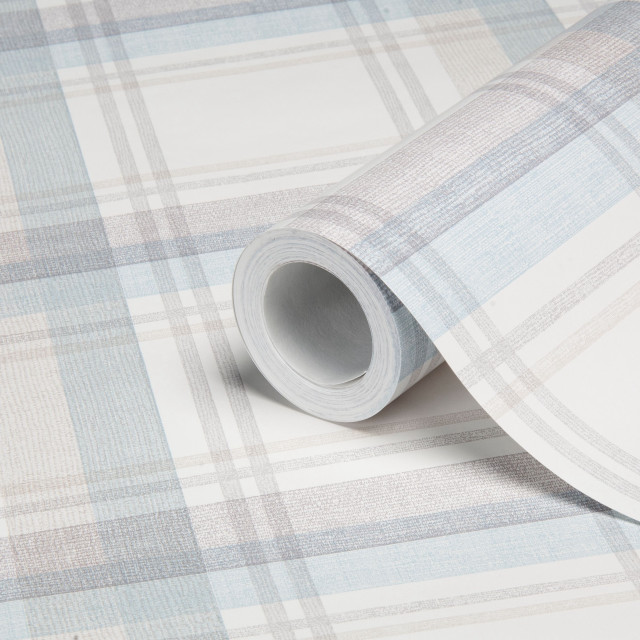 White blue plaid wallpaper tape free wallpaper - medium preview image