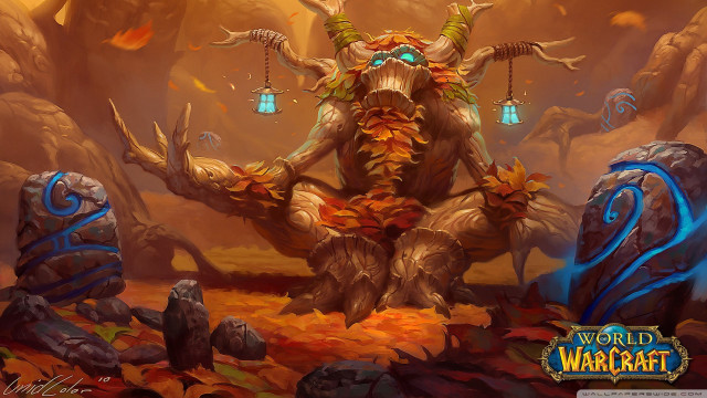 Monster with horns painting artwork free wallpaper - medium preview image