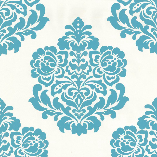 Blue white wallpaper floral design #3 free wallpaper - medium preview image