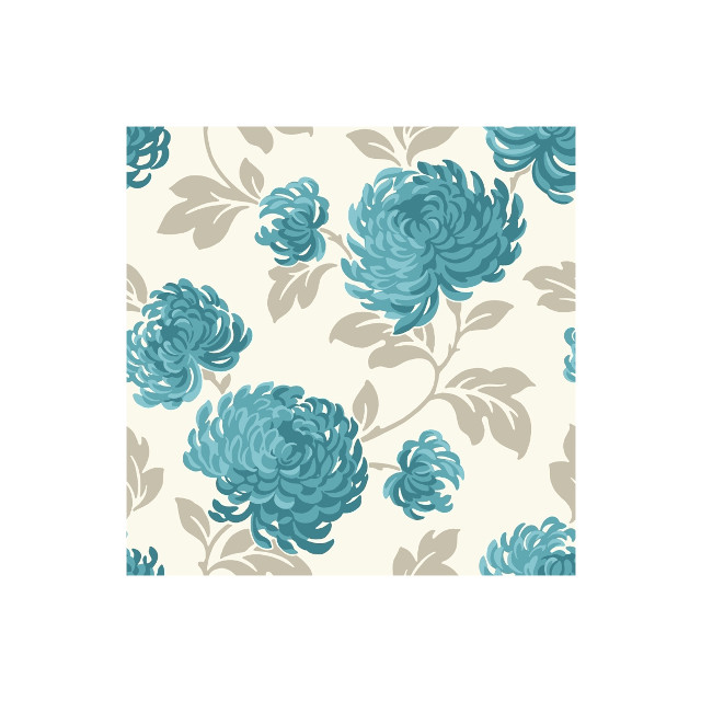 Blue flower pattern white background free wallpaper - medium preview image