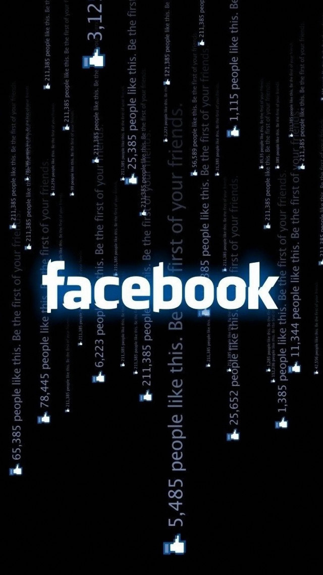 Facebook dark background blue white free wallpaper - medium preview image