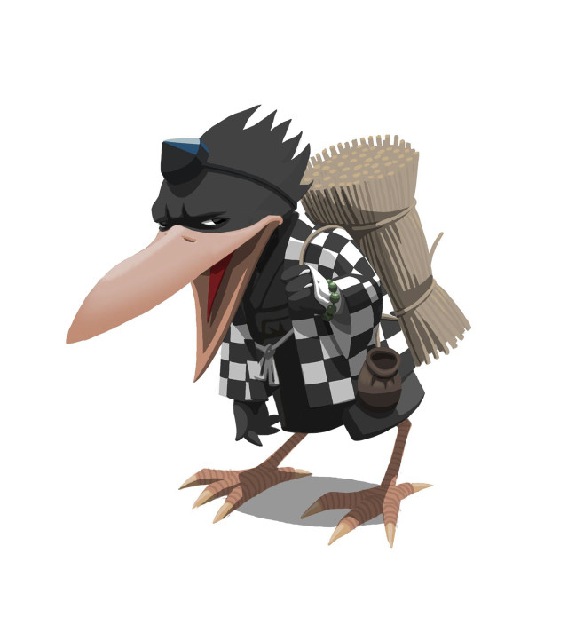 Cartoon bird hat checkered shirt free wallpaper - medium preview image