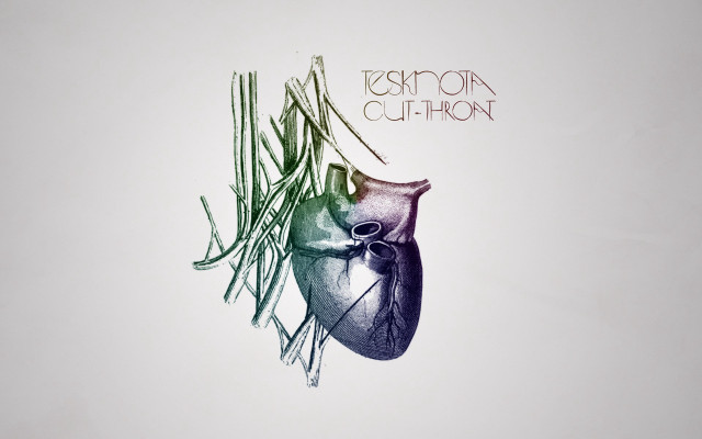 Heart hanging string drawing illustration free wallpaper - medium preview image