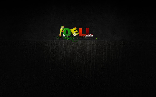 Black background dell colorful letters free wallpaper - medium preview image
