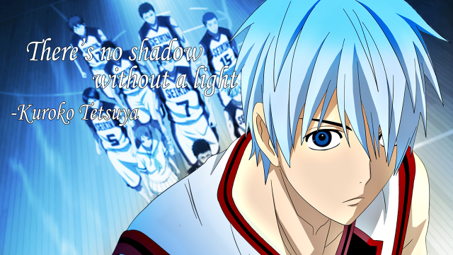 Anime blue hair character quote free wallpaper - medium preview image
