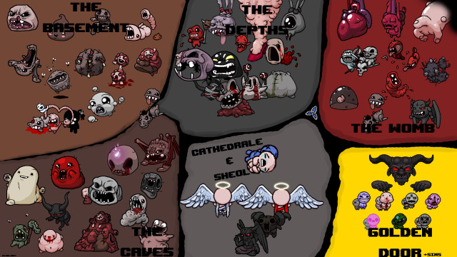 Cartoon characters black background basement free wallpaper - medium preview image