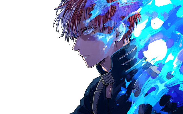 Redhair glasses bluefire scar manga free wallpaper - medium preview image