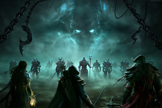 Group monsters dark forest people free wallpaper - medium preview image