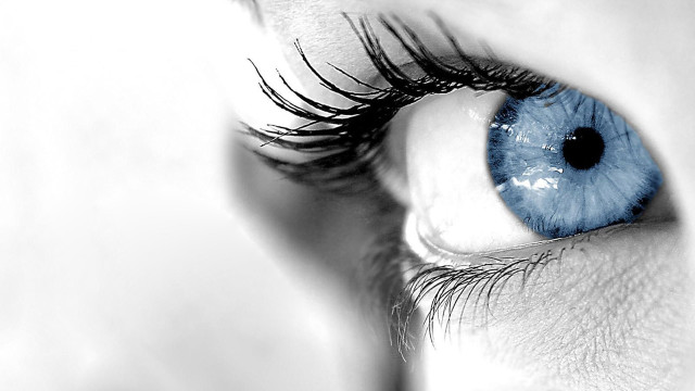 Blue eye long lashes black #3 free wallpaper - medium preview image