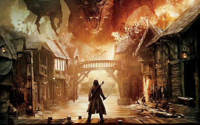 Man dragon street fire sky free wallpaper - medium preview image