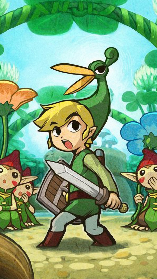 Cartoon link people sword forest free wallpaper - medium preview image